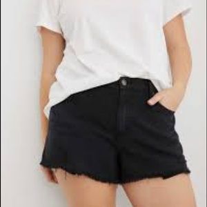 NWT aerie Daydream Denim Shorts in Black